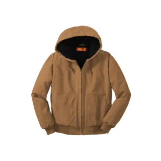 Custom Embroidered CornerStone® Washed Duck Cloth Insulated Hooded Work Jacket