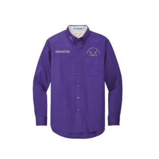 Treasure Valley Rodeo "Committee" Port Authority® 3 logo Long Sleeve Easy Care Shirt - S608 Purple