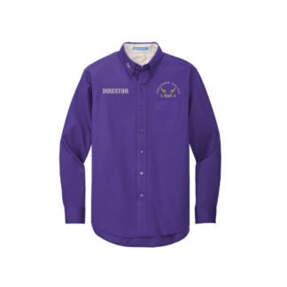 Treasure Valley Rodeo "Director" Port Authority® 3 logo Long Sleeve Easy Care Shirt - S608 Purple