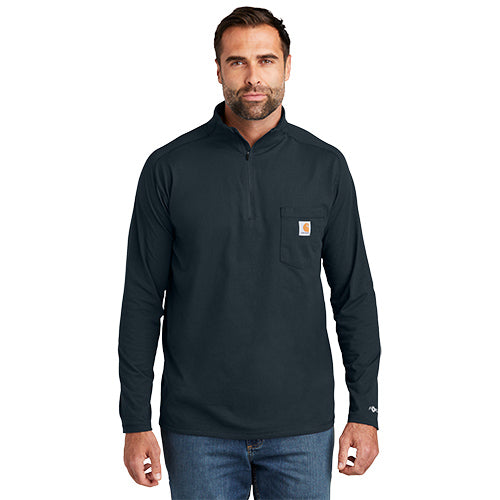 Custom Embroidered Carhartt Force® 1/4-Zip Long Sleeve T-Shirt - CT106660