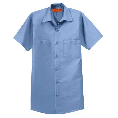 Custom Embroidered Red Kap® Long Size, Short Sleeve Industrial Work Shirt - SP24LONG