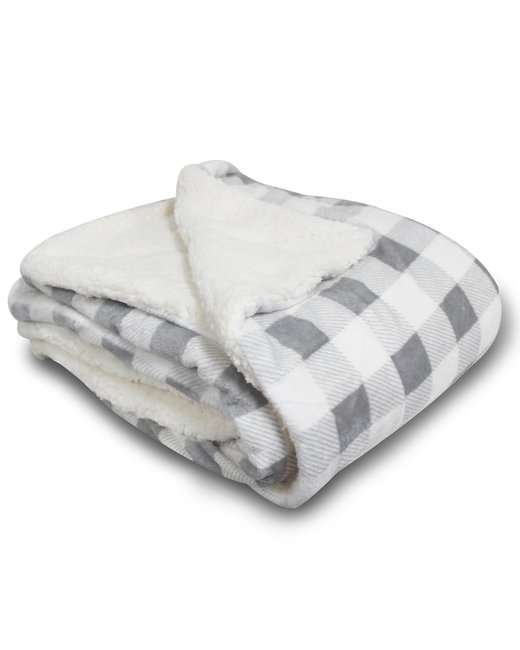 Custom Embroidered Alpine Fleece Micro Mink Sherpa Blanket - AB8712