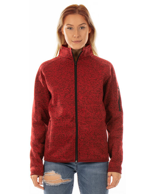 Custom Embroidered Burnside Ladies' Sweater Knit Jacket - B5901