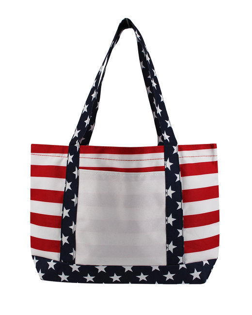 Custom Embroidered Liberty Bags OAD Americana Boat Tote