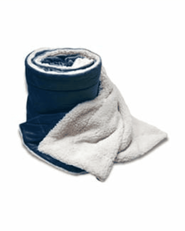 Embroidered Alpine Fleece Oversized Mink Sherpa Blanket