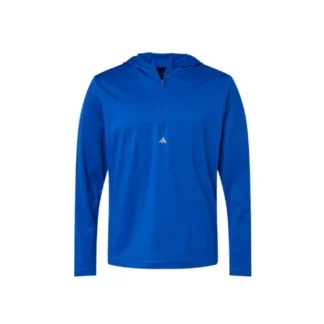Custom Embroidered Adidas - Lightweight Performance Quarter-Zip Hooded Pullover