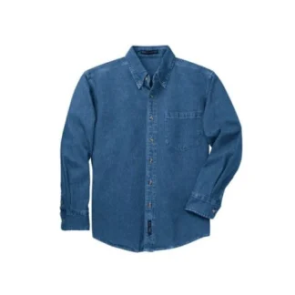 Custom Embroidered Port Authority® Heavyweight Denim Shirt