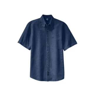 Custom Embroidered Port & Company® - Short Sleeve Value Denim Shirt